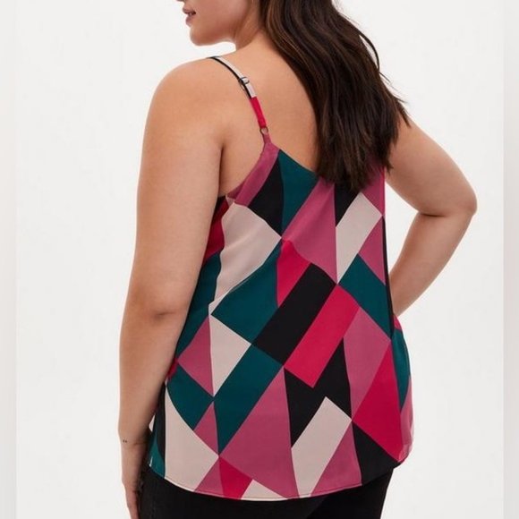 NWOT women’s Torrid Sophie Multi Colorblock Chiffon Swing Cami 1 1X 1XL 14 16 - Picture 11 of 13